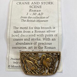 British museum crane and stork Broach